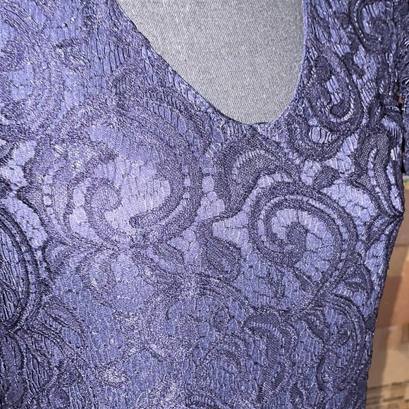 WORN ONCE Dana Buchman Navy lace dress - Picture 4 of 6